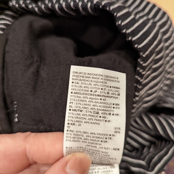 Black and White Striped Women's Shorts - Picture 3 of 8